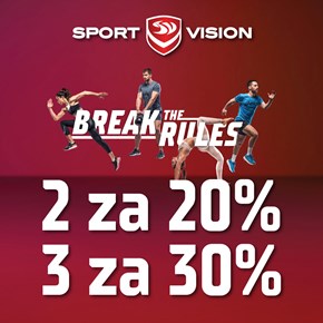 -20% na 2, -30% na 3 artikla u Sport Visionu!